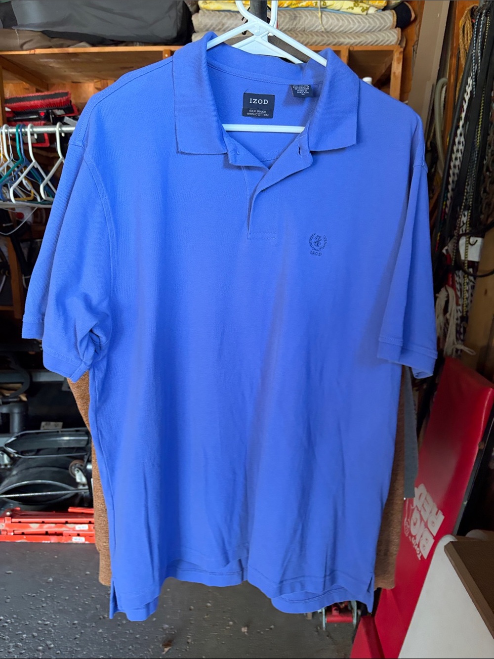 Izod Men’s Blue Short Sleeve Pique Polo